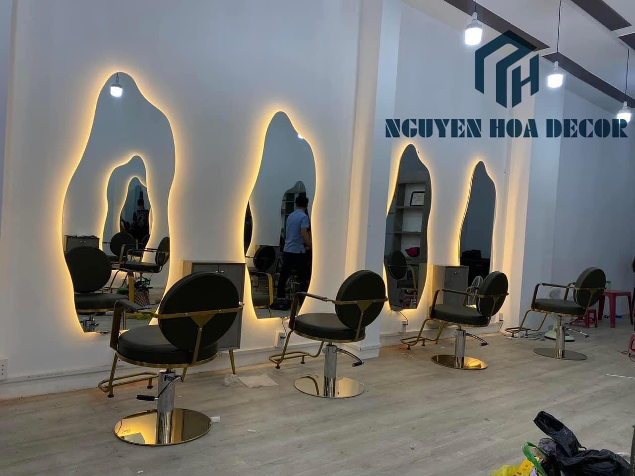 Gương thời trang hạt đậu gắn đèn led